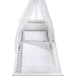 Alvi 4tlg. Bett-Set "Hearts" In Weiß