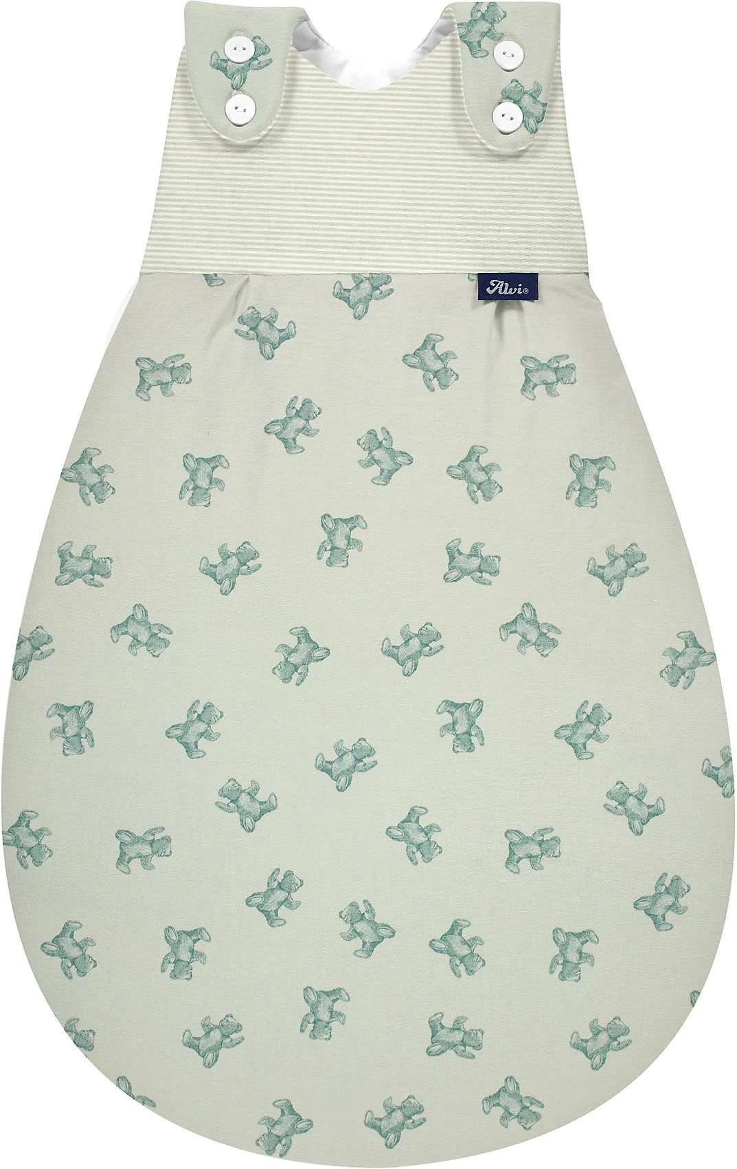 Alvi Baby-Mäxchen Außensack, Bio Baumwolle - TOG 2,5 - Teddy 1961, 80/86