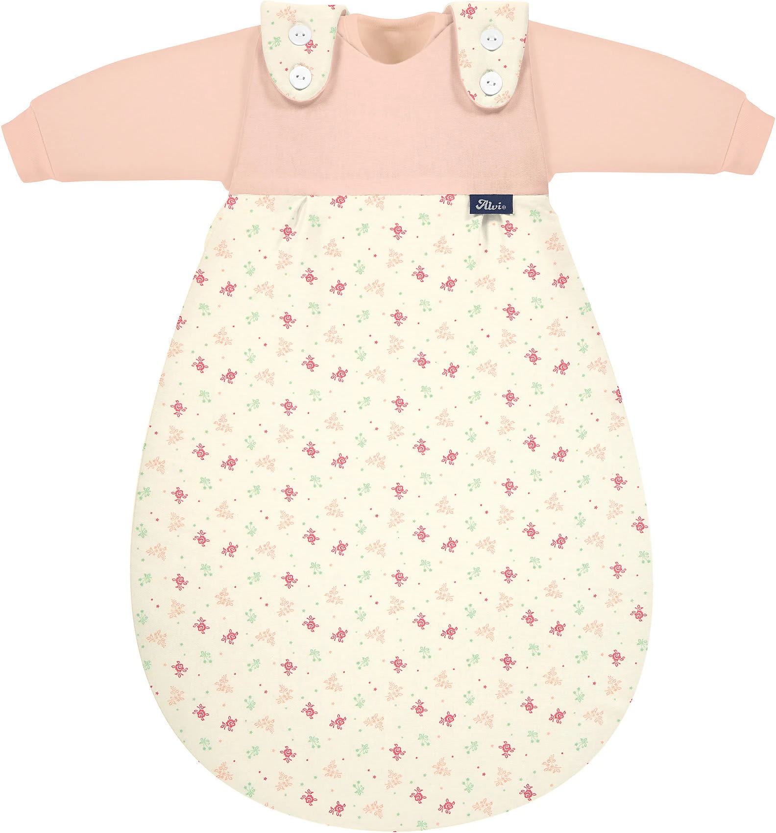 Alvi Baby-Mäxchen Schlafsack 3tlg. Bio Baumwolle - TOG 2,5 - Rose Garden, 68/74