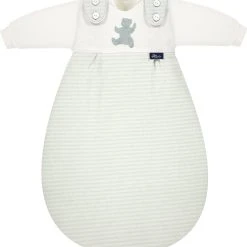 Alvi Baby-Mäxchen Schlafsack 3tlg. Bio Baumwolle - TOG 2,5 - Smoky Stripe, 74/80