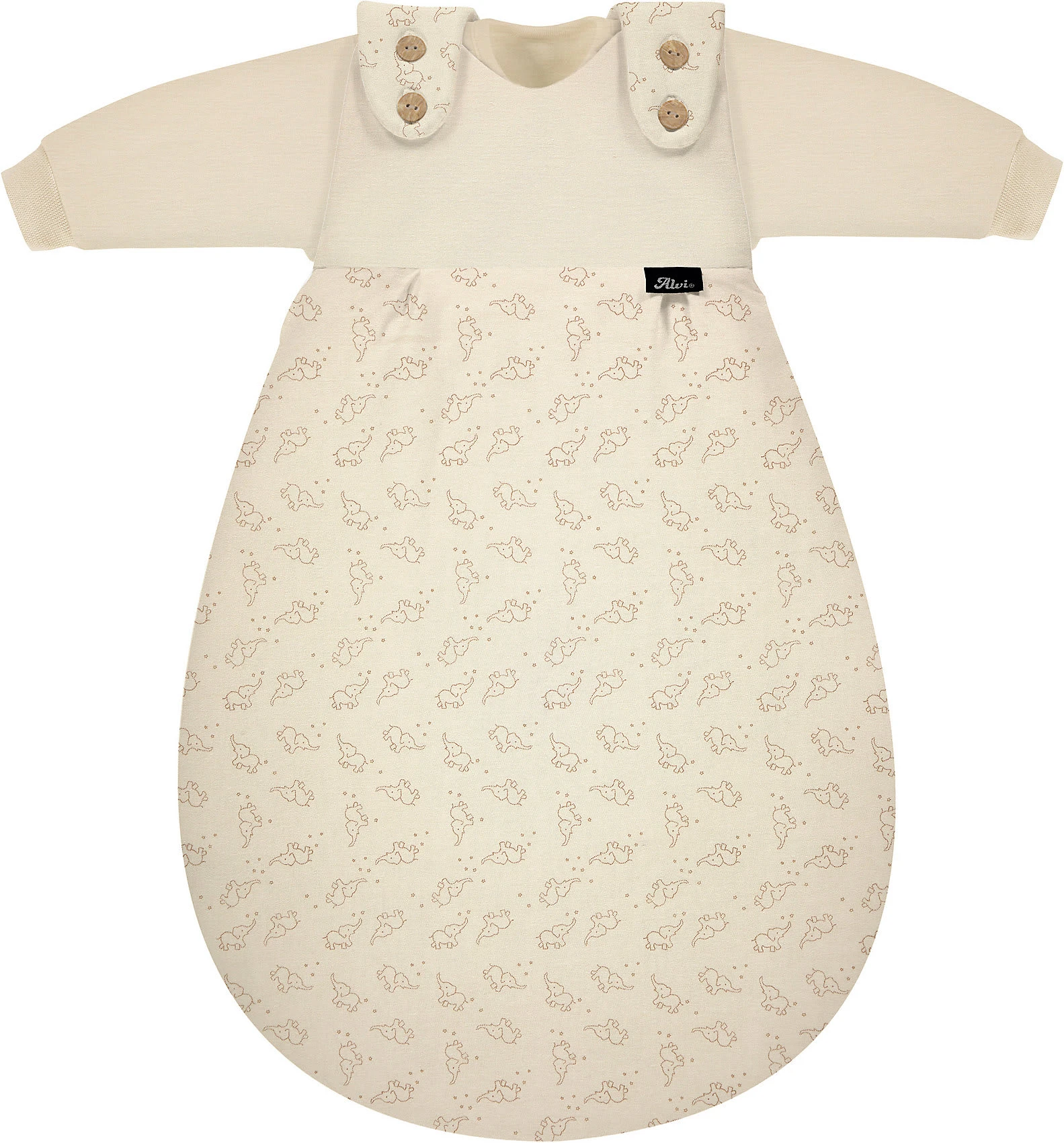 Alvi Baby-Mäxchen Schlafsack 3tlg. Bio Baumwolle - TOG 2,5 - Starfant, 50/56