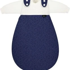Alvi Baby-Mäxchen Schlafsack 3tlg. - TOG 2,5 - Hearts Navy, 50/56