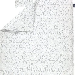 Alvi Bettwäsche Standard Hearts White, 100 X 135 + 40 X 60 Cm