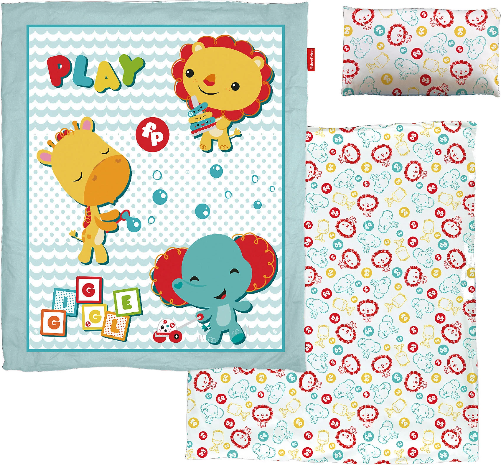 ARDITEX Fisher Price Bettset, 3-tlg.