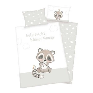 Baby Best® Renforcé Bio-Bettwäsche Kleiner Räuber 40x60 / 100x135 Cm In Weiß