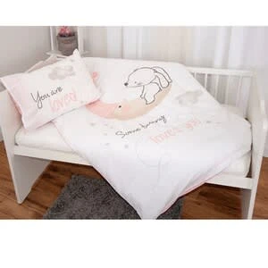 Baby Best® Renforcé Wende-Bettwäsche Bunny 40x60 / 100x135 Cm In Rosa – Bild 2