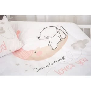 Baby Best® Renforcé Wende-Bettwäsche Bunny 40x60 / 100x135 Cm In Rosa – Bild 3