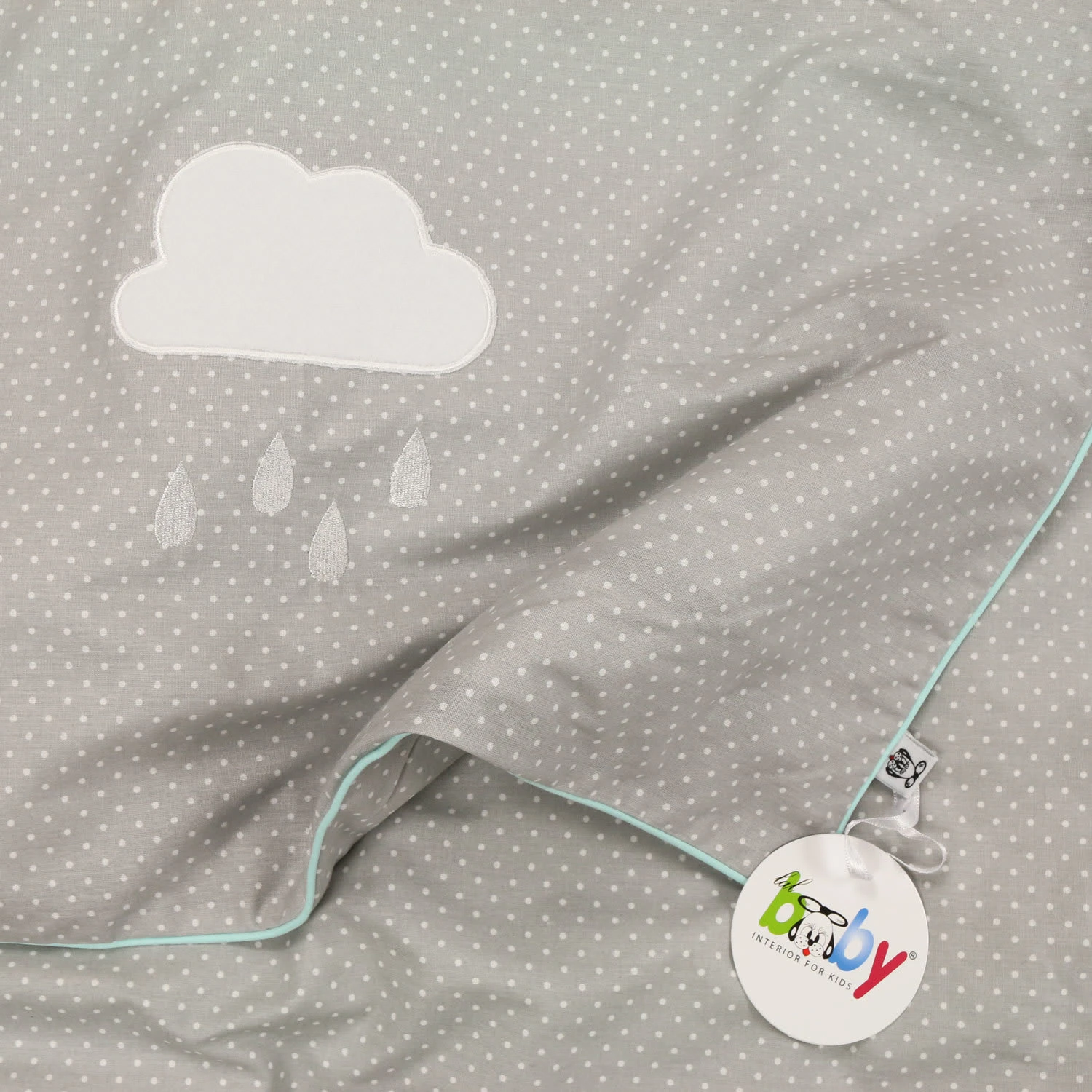 BABY LAL® Babybettwäsche "HASENFREUNDE&Co." In Grau - (L)135 X (B)100cm – Bild 3