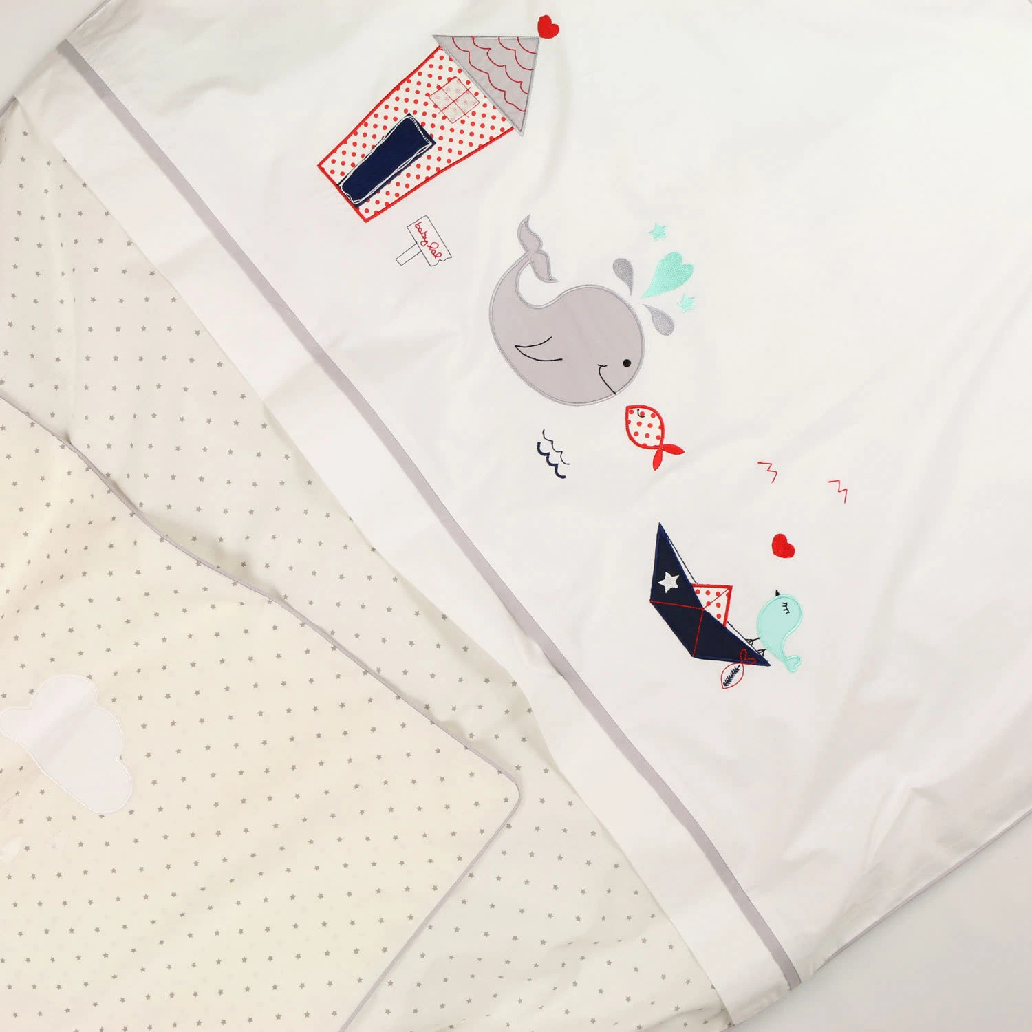 BABY LAL® Babybettwäsche "WAL/FALTBOOT&Co." In Maritim - (L) 135 X (B) 100cm – Bild 2