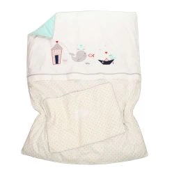 BABY LAL® Babybettwäsche "WAL/FALTBOOT&Co." In Maritim - (L) 135 X (B) 100cm