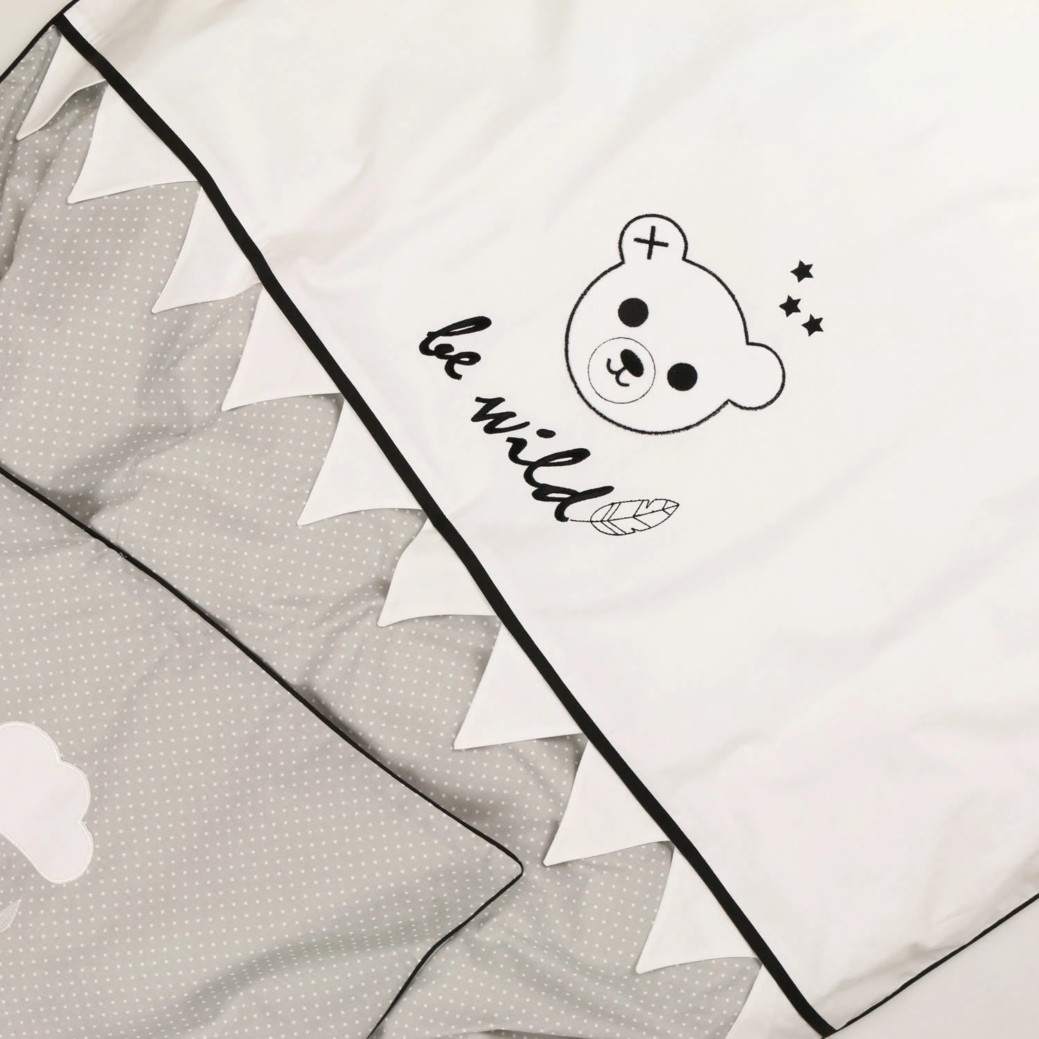 BABY LAL® Kinderbettwäsche "BE-WILD" In Grau - (L) 135 X (B) 100cm – Bild 2