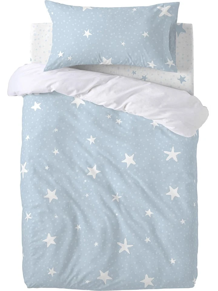 Basic Kids Bettwäsche-Set "Little Star" In Hellblau – Bild 2
