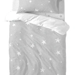 Basic Kids Bettwäsche-Set "Little Stars" In Grau