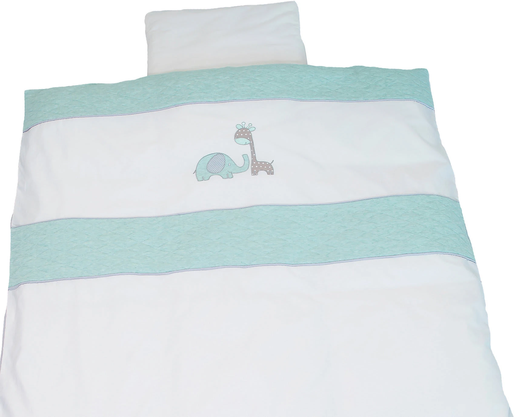 Be Be's Collection Bettwäsche Max & Mila, Baumwolle, Mint, 80 X 80 + 35 X 40 Cm