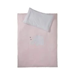 Bornino Home Jersey-Bettwäsche Elefant 40x60 / 100x135 Cm In Rosa