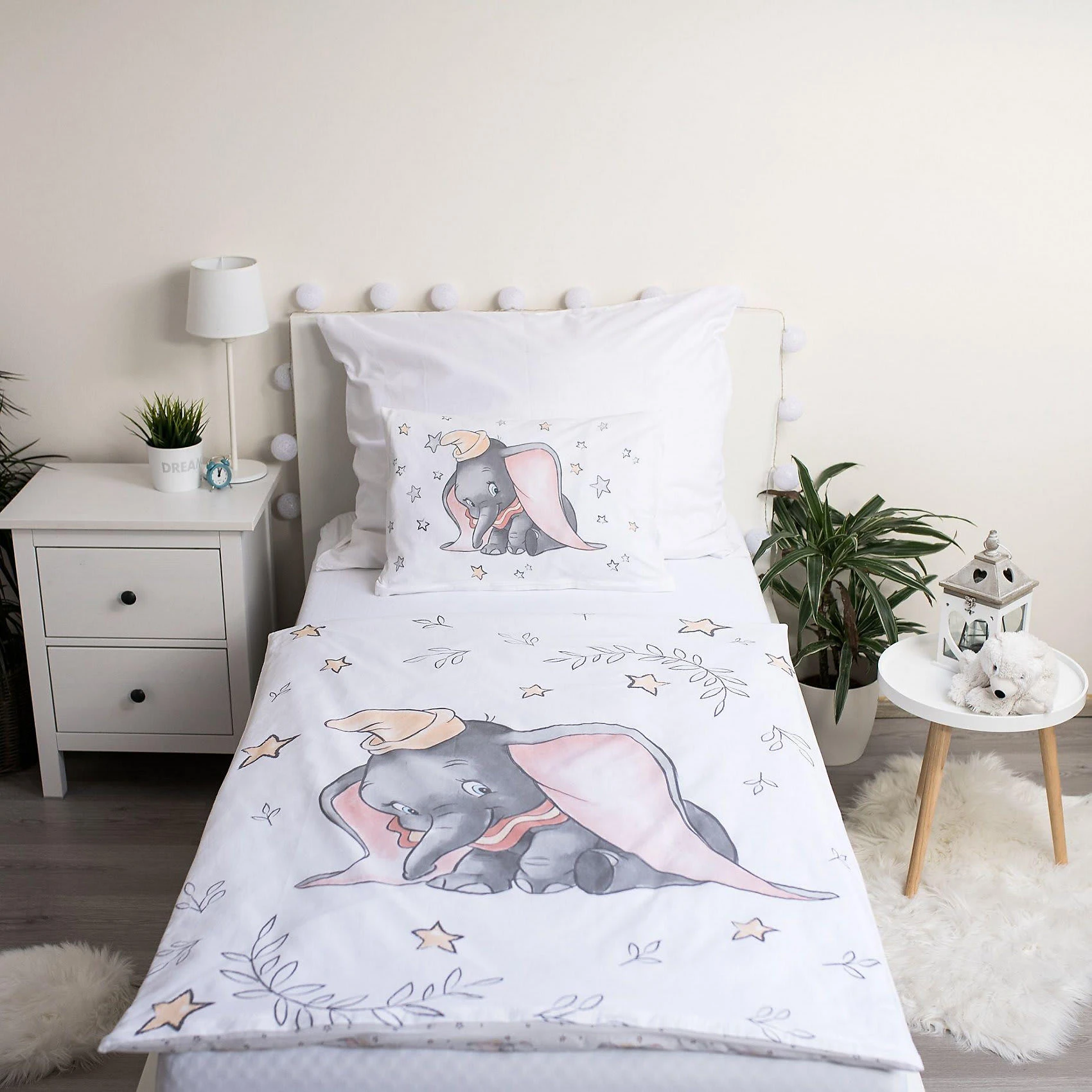 Disney Kinderbettwäsche Dumbo, Stars, 135x100 + 40x60 Cm – Bild 2