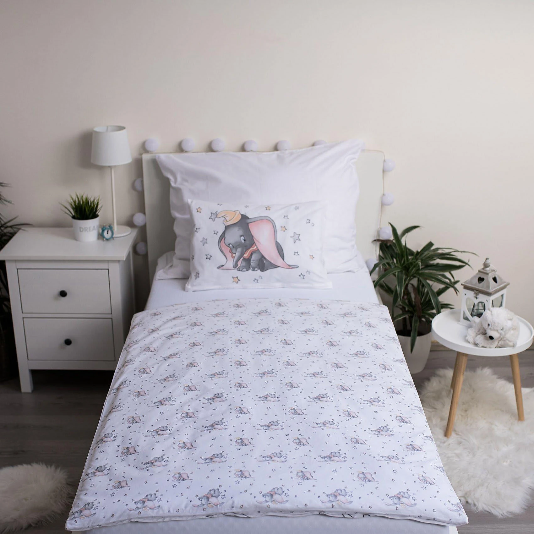 Disney Kinderbettwäsche Dumbo, Stars, 135x100 + 40x60 Cm – Bild 3