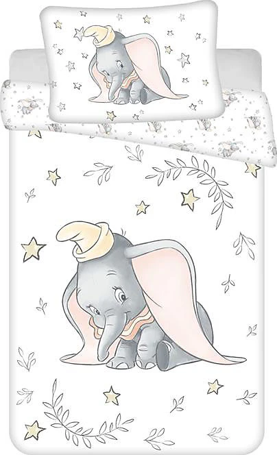 Disney Kinderbettwäsche Dumbo, Stars, 135x100 + 40x60 Cm