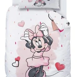 Disney Minnie Mouse Baby Bettwäsche-Set Flanell "Disney's Minnie Mouse" In Weiß