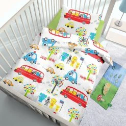 DOBNIG Kinderbettwäsche Bus, Renforcé, 100 X 135 Cm