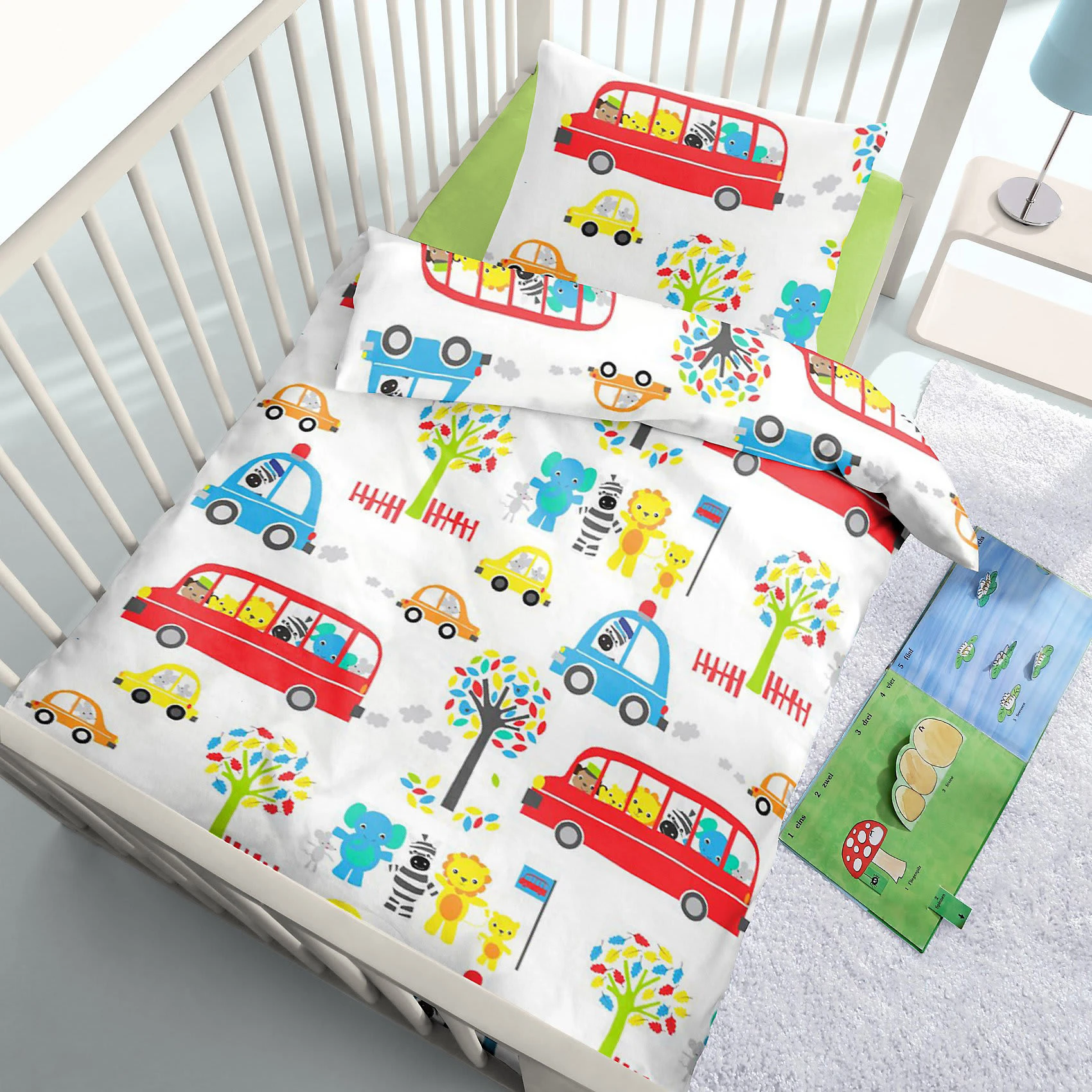 DOBNIG Kinderbettwäsche Bus, Renforcé, 100 X 135 Cm