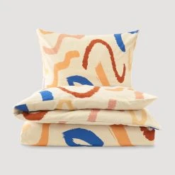 Hessnatur Biber Bettwäsche-Set Kreidestrich Aus Reiner Bio-Baumwolle In Natur