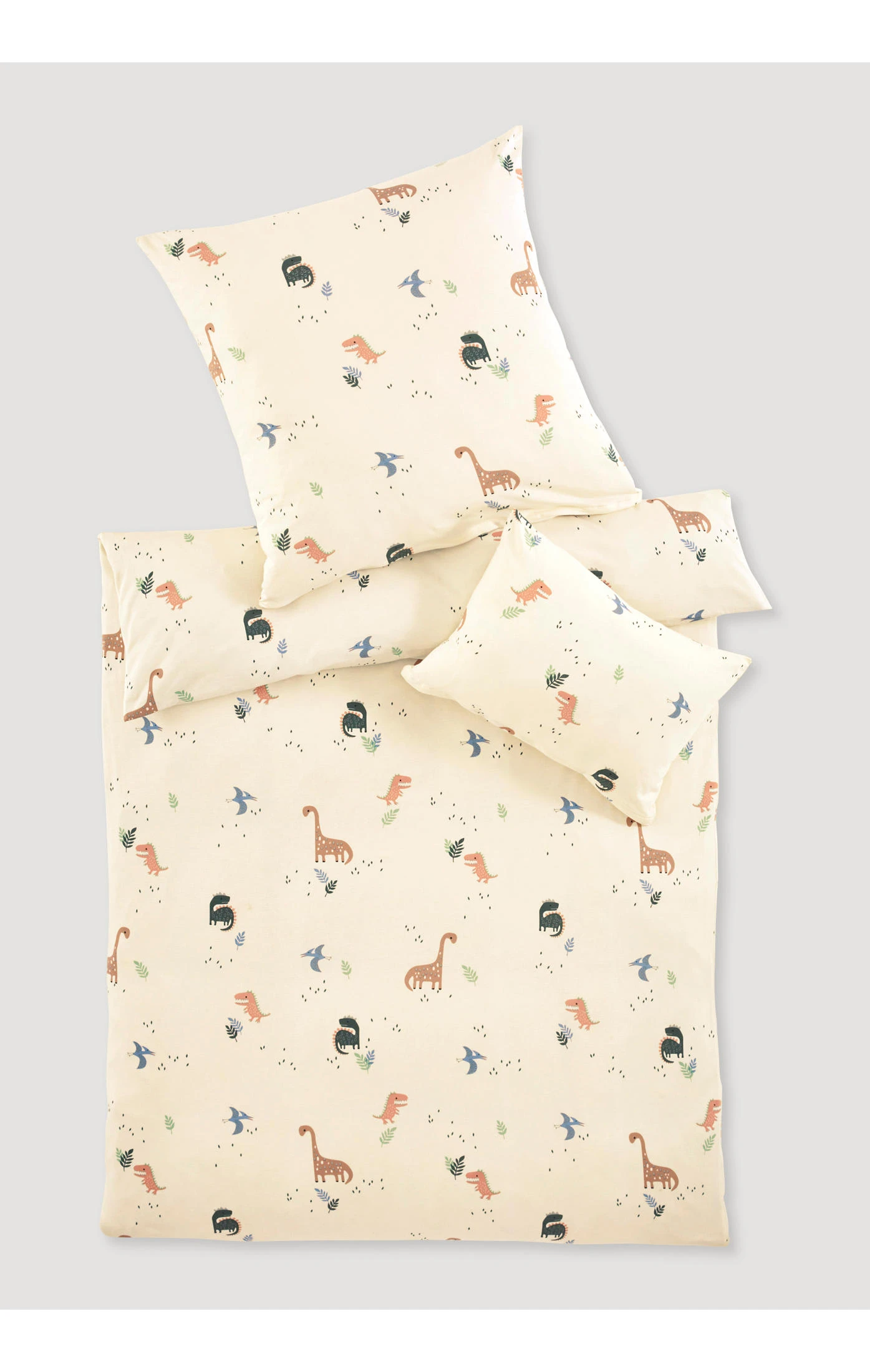 Hessnatur Jersey Bettwäsche-Set Dino Aus Reiner Bio-Baumwolle In Softgrün – Bild 4