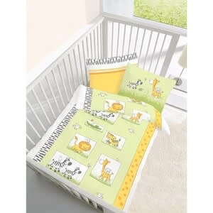 IDO Biber-Bettwäsche 40x60 / 100x135 Cm In Grün – Bild 3