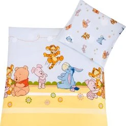 Julius Zöllner Babybettwäsche Baby Pooh And Friends, Blau, 80 X 80 Cm