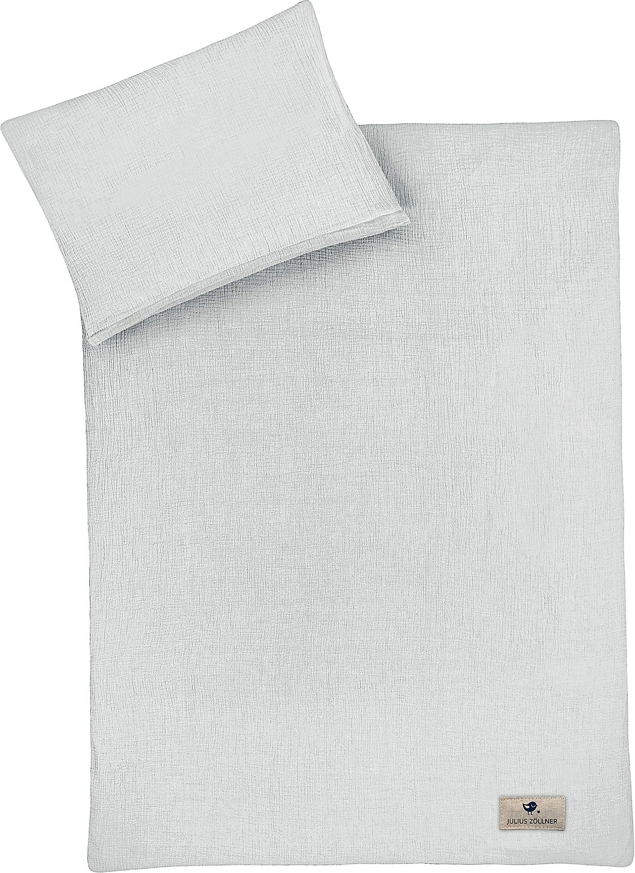 Julius Zöllner Bettwäsche Musselin, 100 X 135 Cm + 40 X 60 Cm, Grau