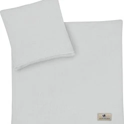 Julius Zöllner Bettwäsche Musselin, 80 X 80 Cm + 35 X 40 Cm, Grau