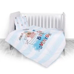 Lorelli 3-teilige Baby-Bettwäsche-Set Bär In Blau