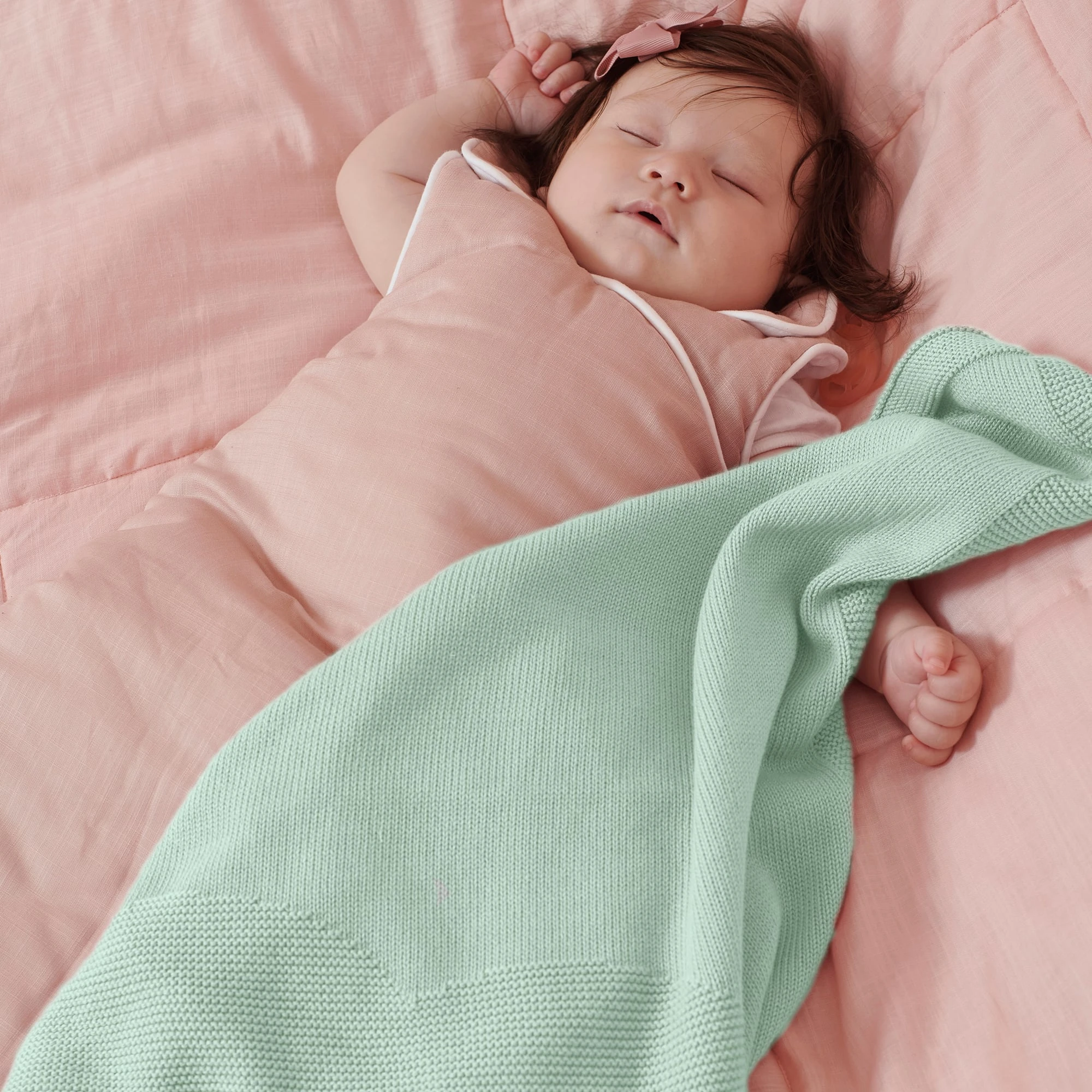 Nordic Coast Company Babydecke "Wolke" In Mint – Bild 7