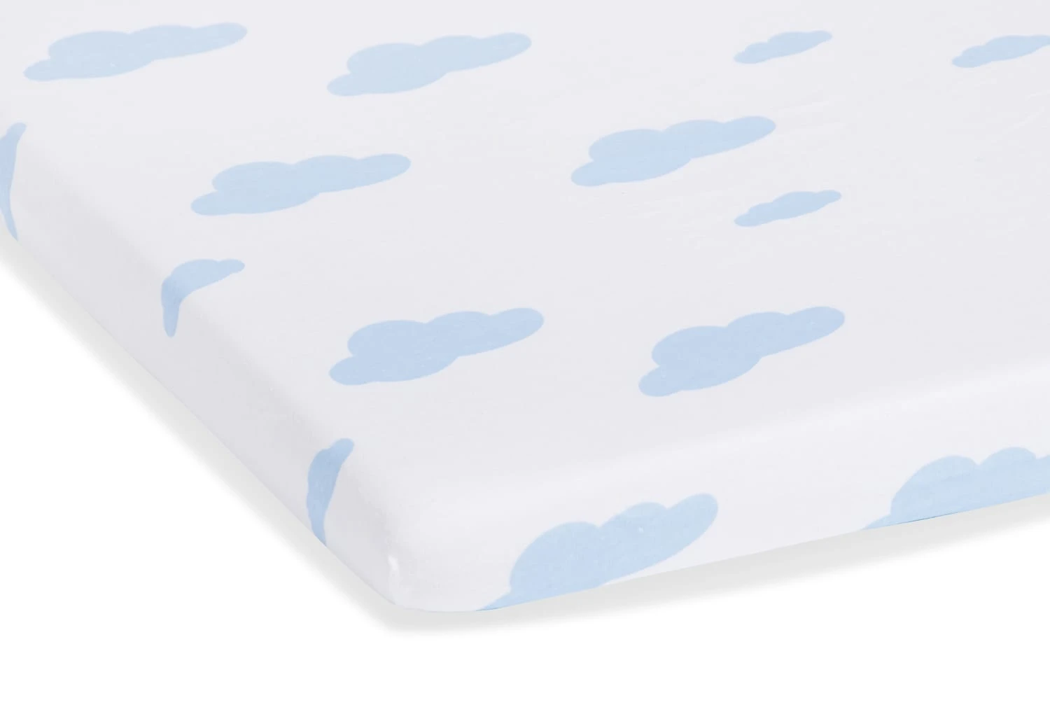 Pinolino Jersey-Spannbetttücher Für Kinderbetten Im Doppelpack 'Wölkchen' In Hellblau – Bild 2