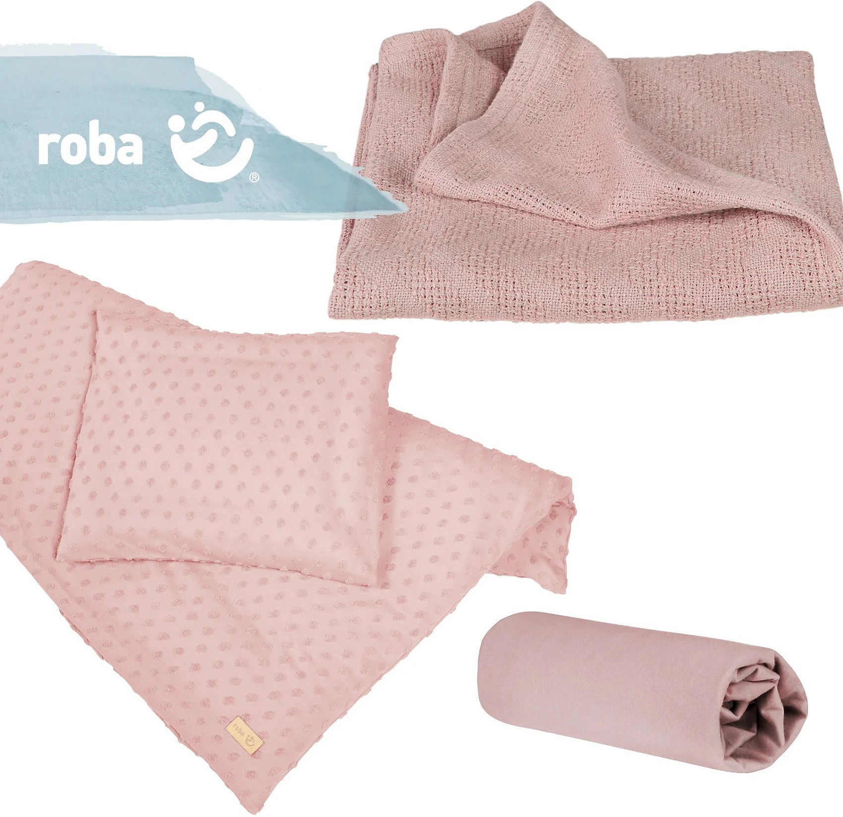 Roba Geschenkset BIO-Jersey Schlafen Klein Lil Planet Rosa – Bild 2