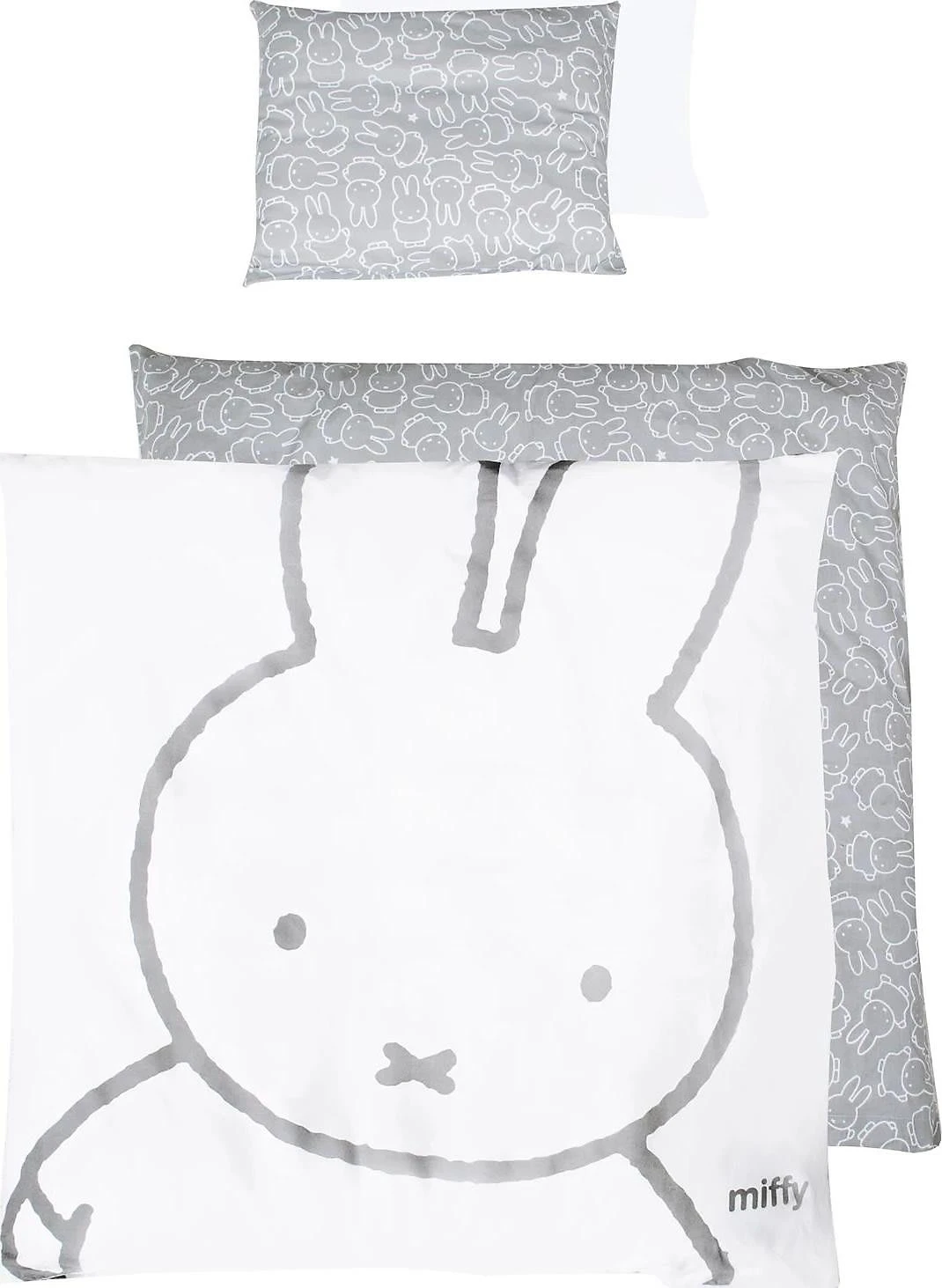 Roba Wiegenbettwäsche 2-tlg. Miffy, 80x80 Cm + 35x40 Cm