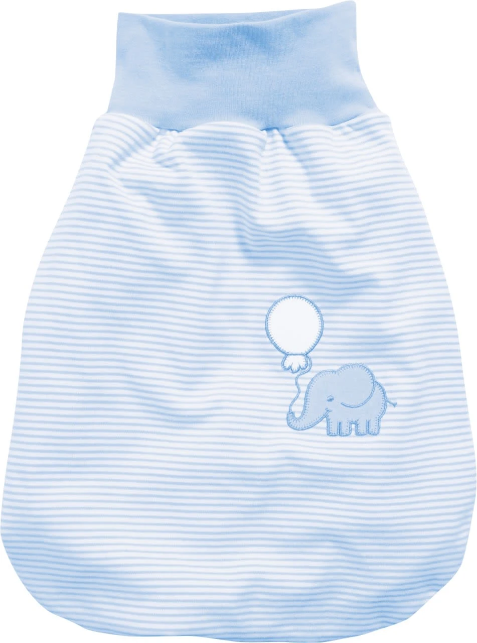 SCHNIZLER Strampelsack Interlock Elefant In Bleu – Bild 2