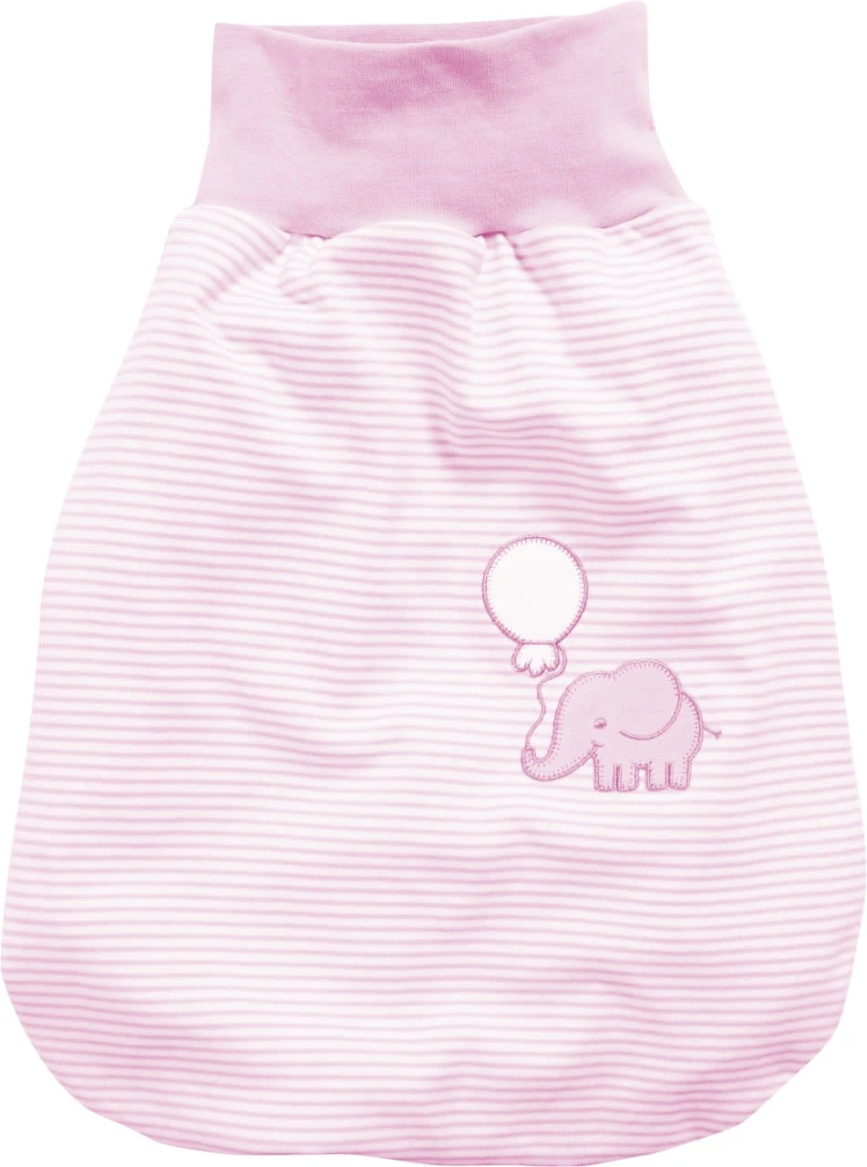 SCHNIZLER Strampelsack Interlock Elefant In Rosa – Bild 2