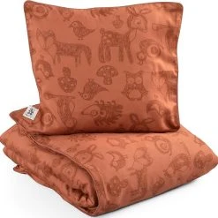 Sebra Satin Bettwäsche, Forest, Dark Amber, 100 X 135 Cm