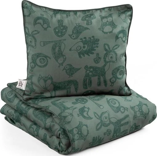 Sebra Satin Bettwäsche, Forest, Grün, 100 X 135 Cm