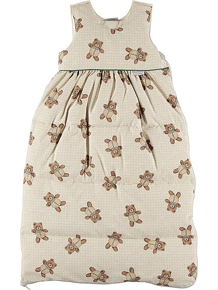 Tavolinchen Daunenschlafsack "Brauner BĂ€r" In Creme/ Braun