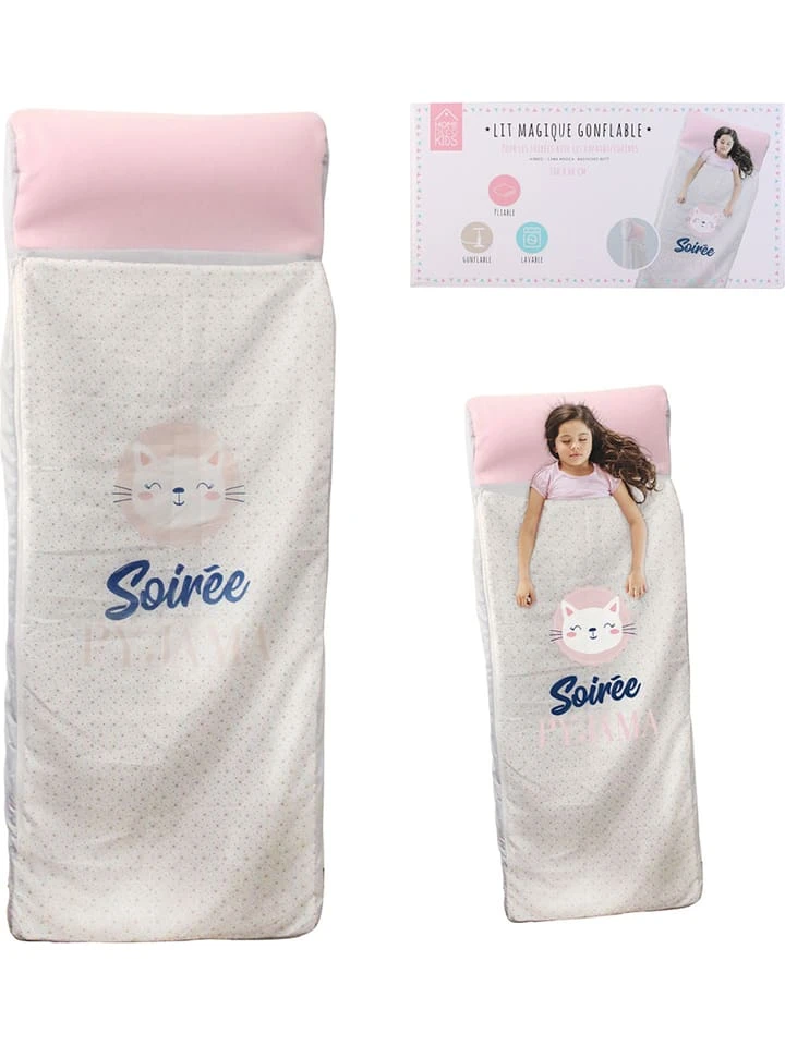 The Home Deco Kids Gästebett "Soirée Pyjama" In Weiß/ Rosa - (L)160 X (B)60 Cm – Bild 2