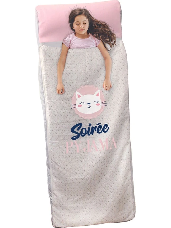 The Home Deco Kids Gästebett "Soirée Pyjama" In Weiß/ Rosa - (L)160 X (B)60 Cm