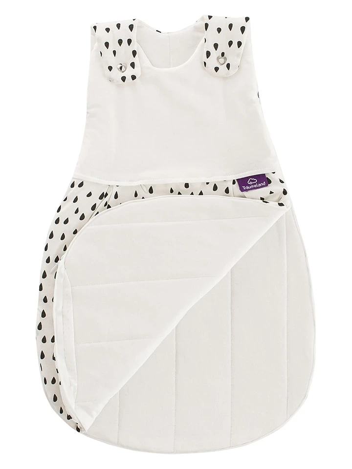 Träumeland Außenschlafsack "Liebmich Tropfen" In Weiß/ Schwarz – Bild 2