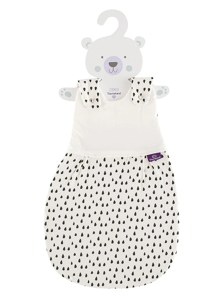 Träumeland Außenschlafsack "Liebmich Tropfen" In Weiß/ Schwarz