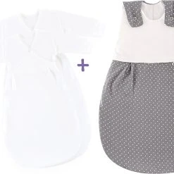 Träumeland Schlafsack Liebmich 3-tlg. Pünktchen Grau - TOG 3,0, Gr. 56/62