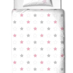 TRAUMHELDEN Baby Bettwäsche-Set Flanell "Sterne" In Weiß