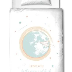 TRAUMHELDEN Baby Bettwäsche-Set Flanell "Sterne / Weltall" In Weiß