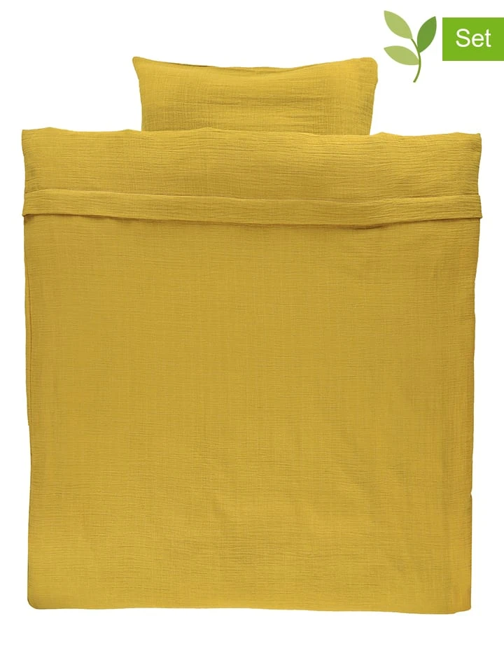 Trixie Bettwäsche-Set "Bliss Mustard" In Senf - (L)80 X (B)80 Cm