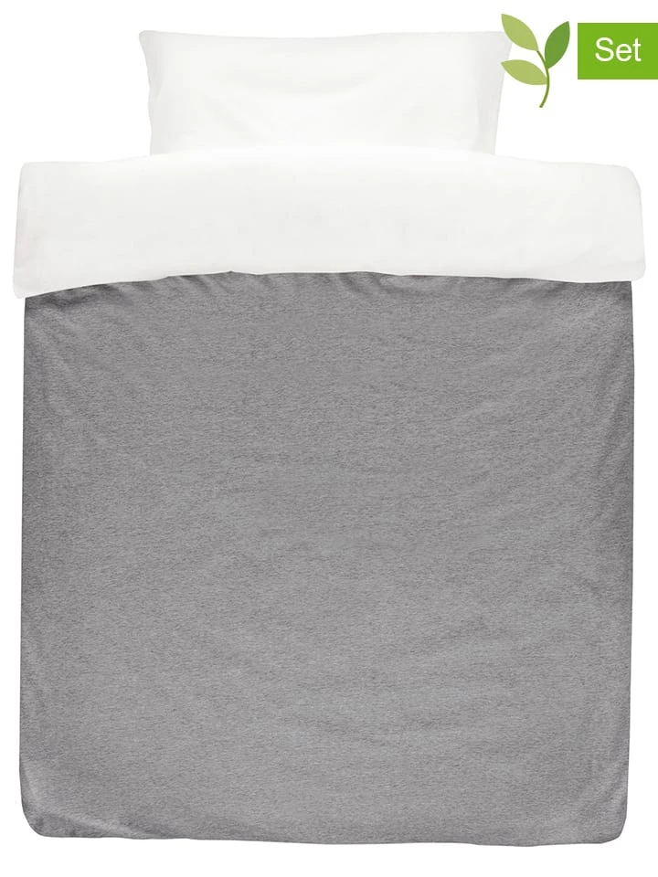 Trixie Bettwäsche-Set "Slim Stripes" In Grau/ Weiß - (L)135 X (B)100 Cm